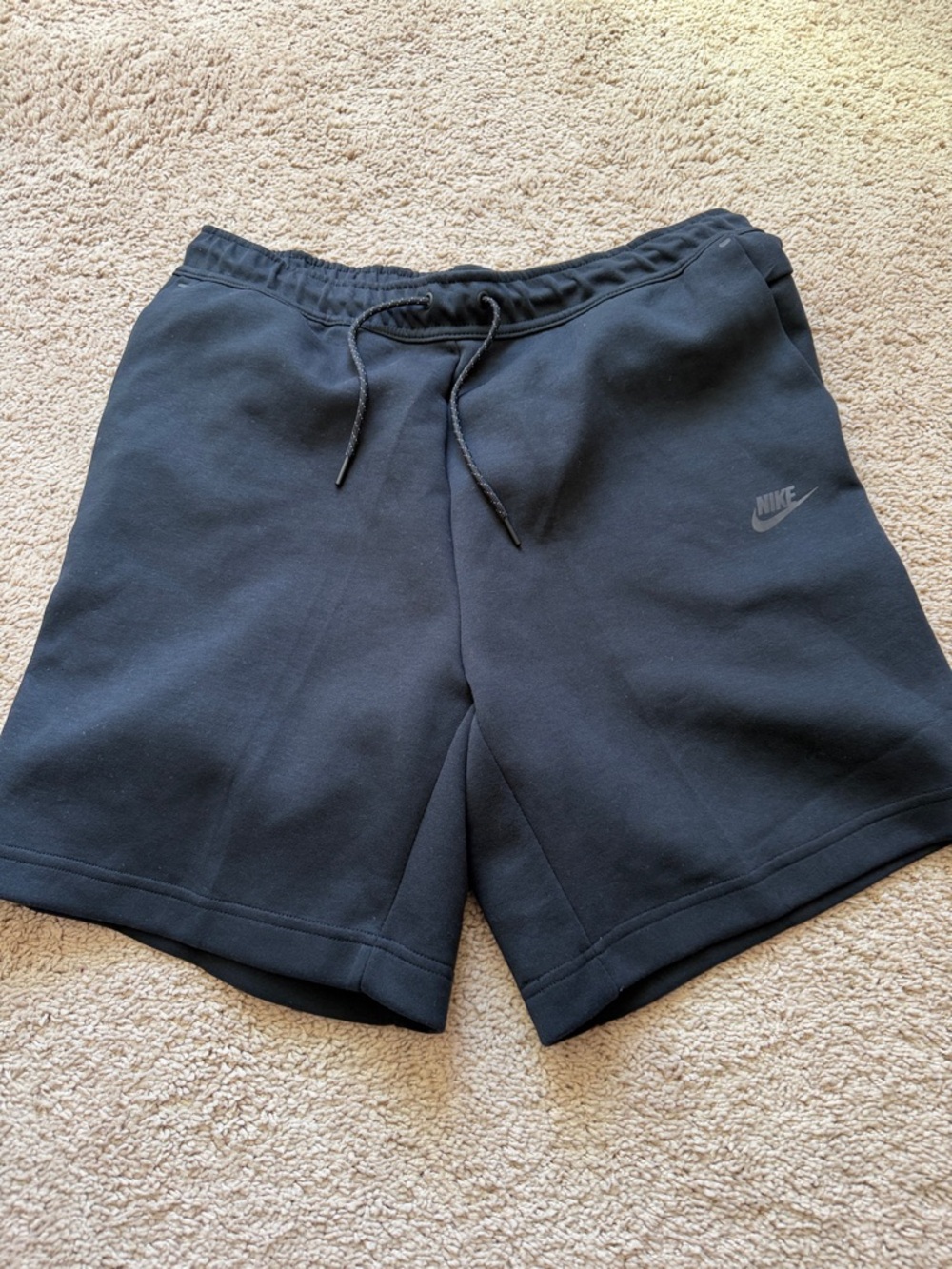 Nike Men’s Black Athletic Drawstring Shorts with Swoosh